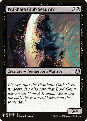 Prakhata Club Security [Mystery Booster]