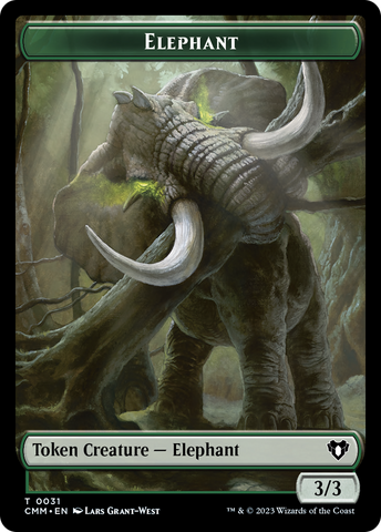Servo // Elephant Double-Sided Token [Commander Masters Tokens]