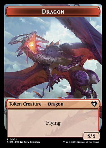 Thopter // Dragon (0021) Double-Sided Token [Commander Masters Tokens]