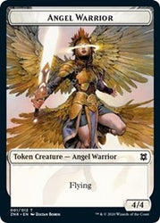 Angel Warrior // Plant Double-Sided Token [Zendikar Rising Tokens]